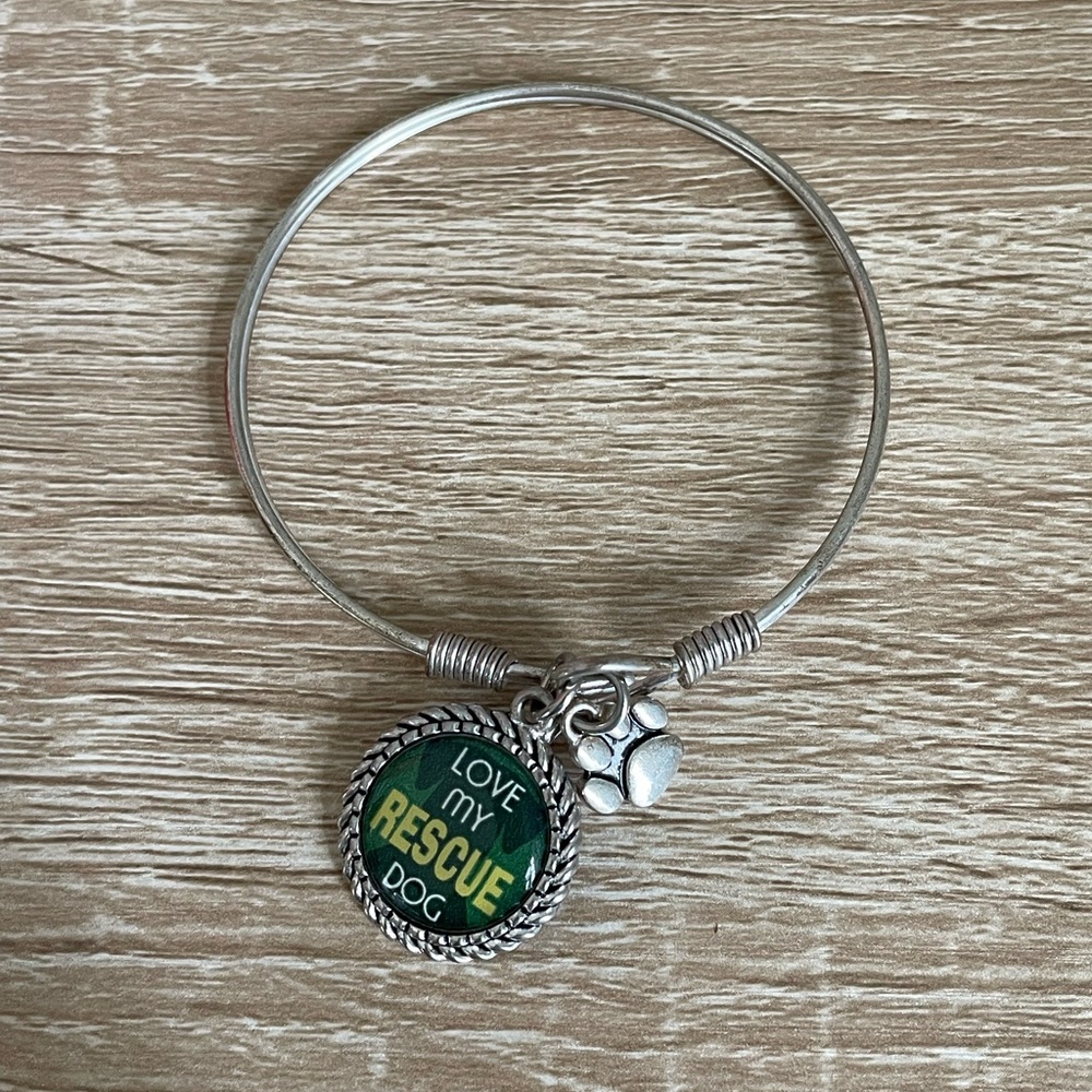 Silver Bracelet with Dog Charm
